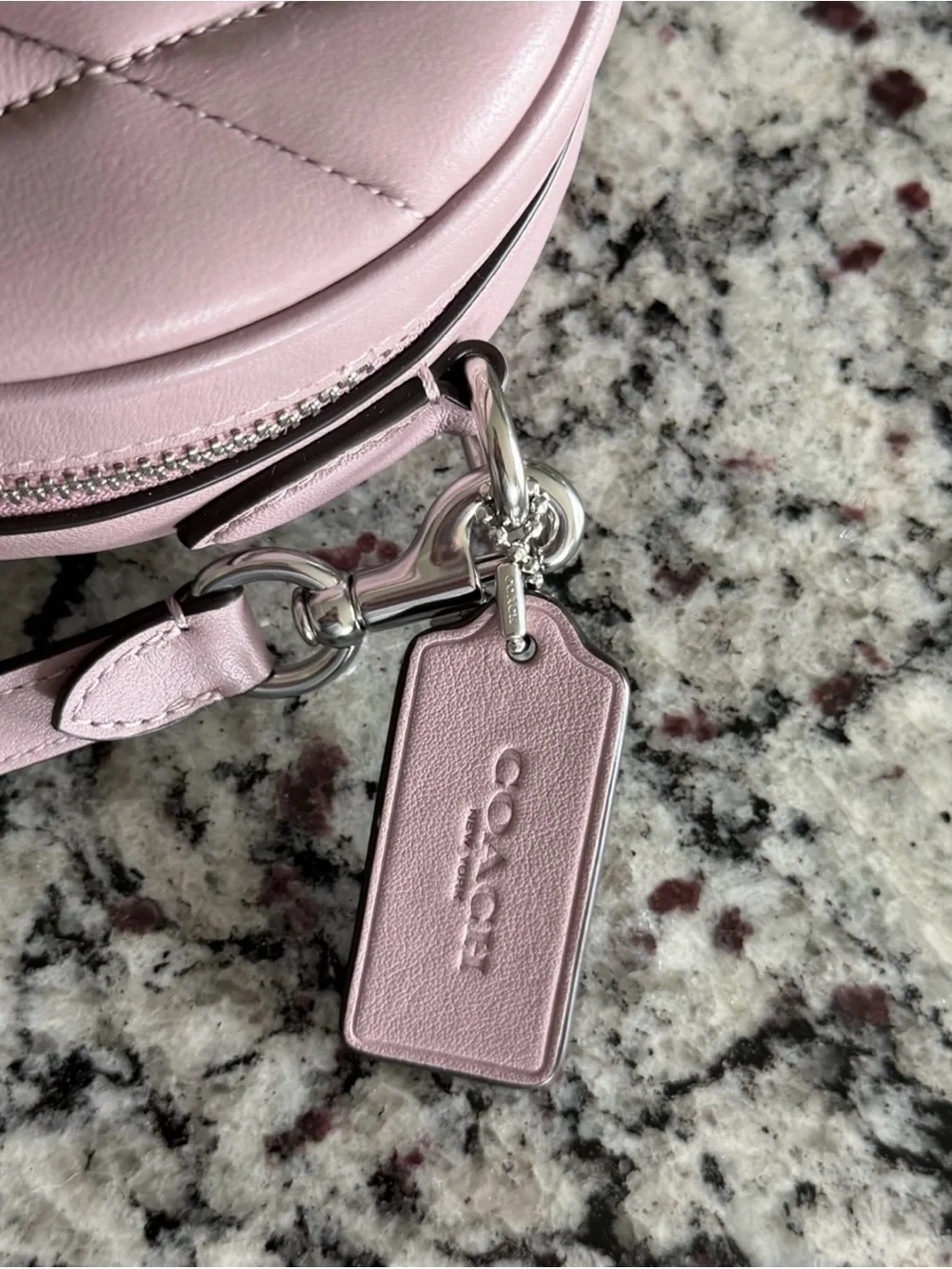 Coach Quilted Heart Crossbody Bag Soft Purple
